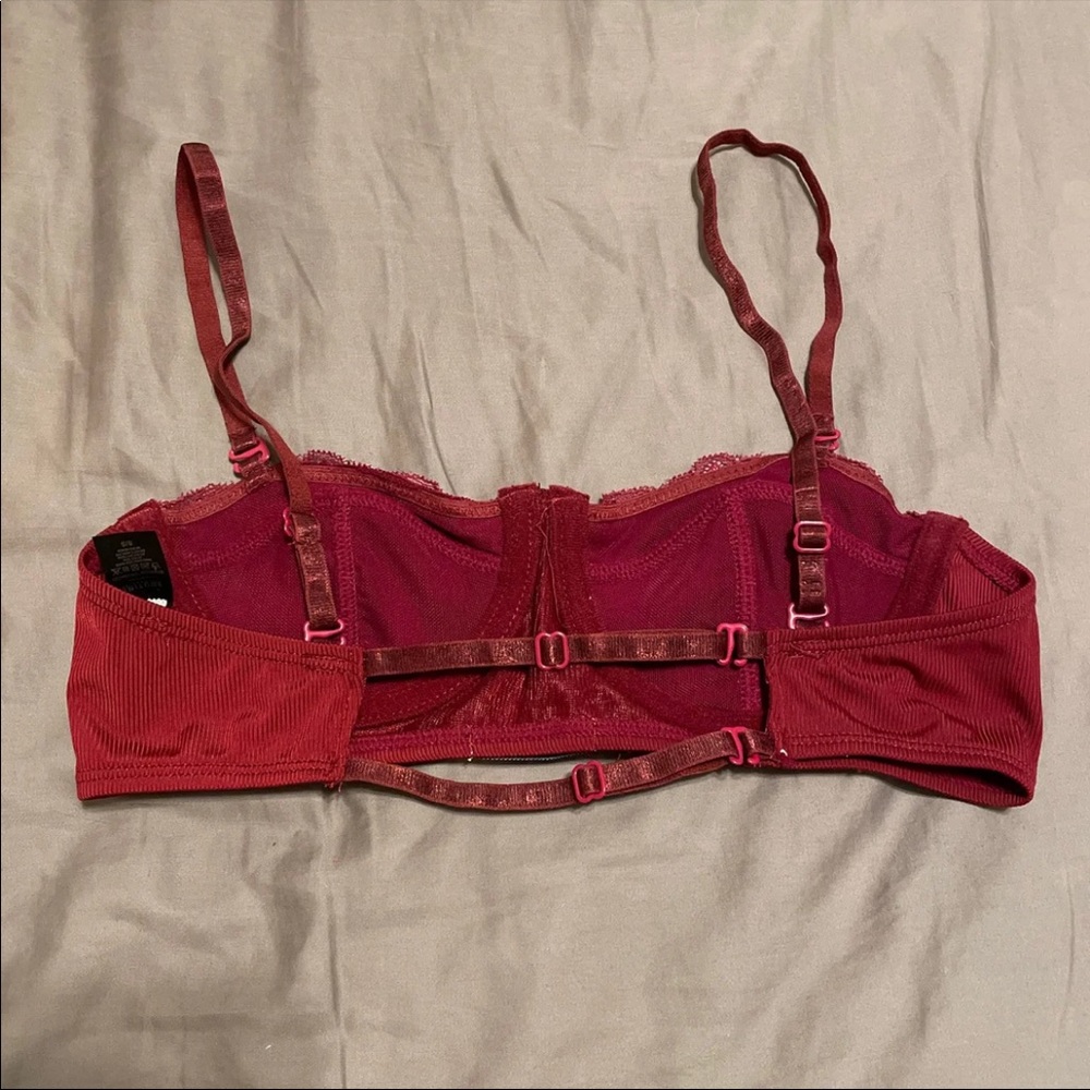 Boutine LA Plum Lace Ribbed Top - Picture 3 of 6